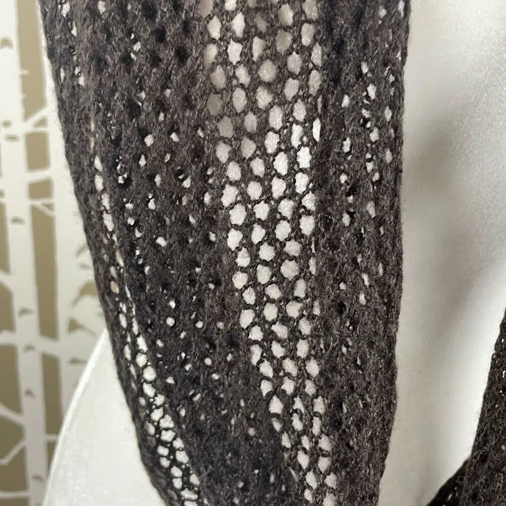 NWT Chocolate Brown Open Weave Infinity Scarf